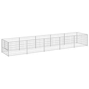 Psí kotec stříbrný 5 m² ocel - obrázek 2
