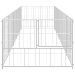 Psí kotec stříbrný 5 m² ocel - obrázek 4