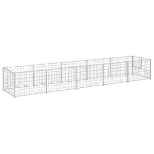 Psí kotec stříbrný 5 m² ocel - obrázek 5