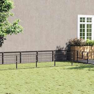 Pasji boks črn 10 m² jeklo