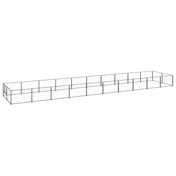 vidaXL koeraaedik, must, 20 m&sup2;, teras