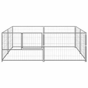 Psí kotec stříbrný 4 m² ocel - obrázek 5