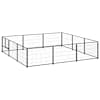vidaXL koeraaedik, must, 9 m&sup2;, teras