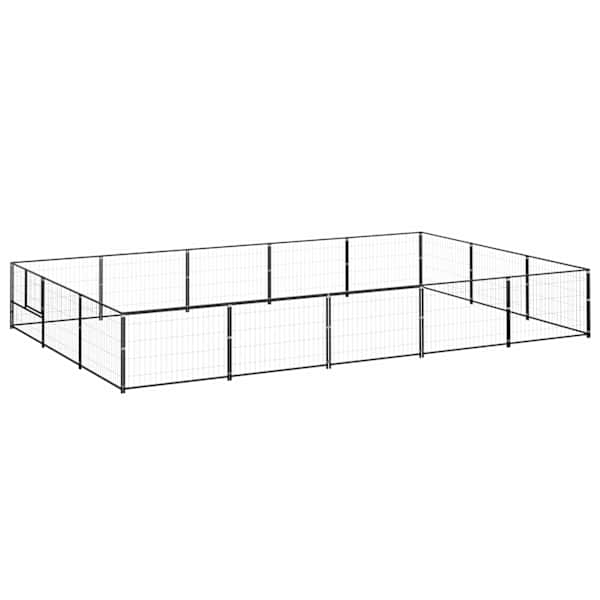 vidaXL koeraaedik, must, 15 m&sup2;, teras