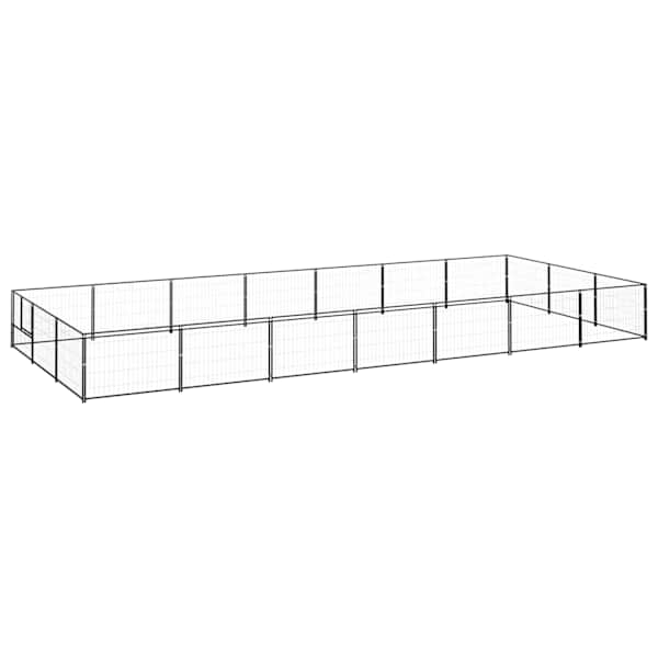 vidaXL koeraaedik, must, 21 m&sup2;, teras