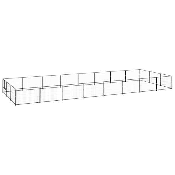 vidaXL koeraaedik, must, 24 m&sup2;, teras