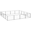vidaXL koeraaedik, must, 16 m&sup2;, teras