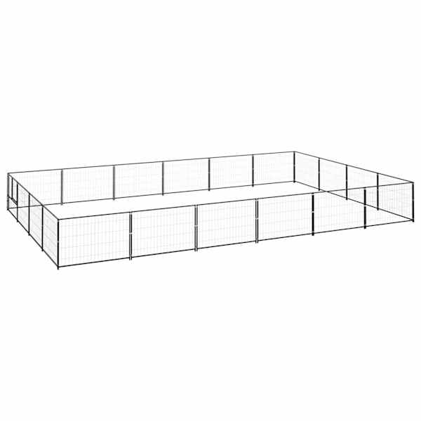 vidaXL koeraaedik, must, 24 m&sup2;, teras