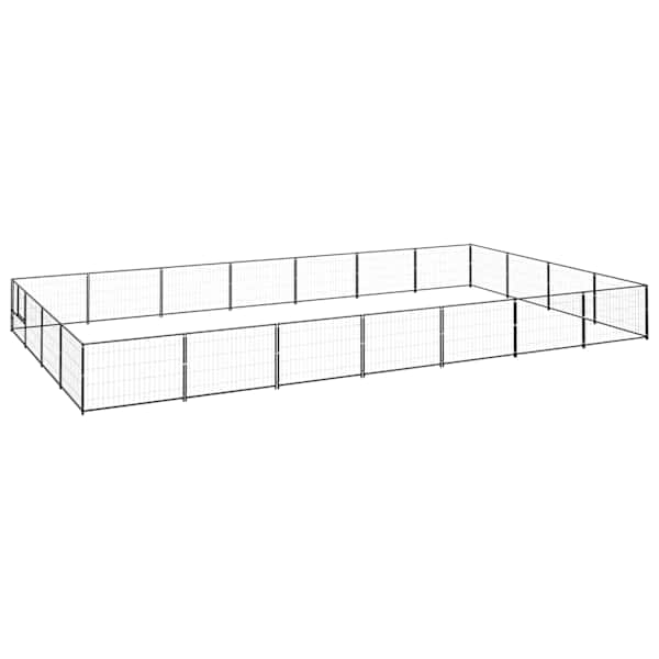 vidaXL koeraaedik, must, 28 m&sup2;, teras