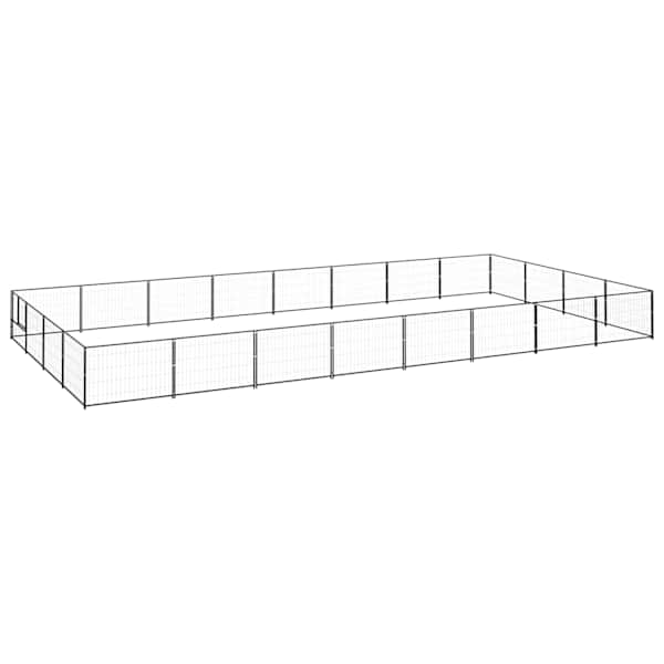 vidaXL koeraaedik, must, 32 m&sup2;, teras