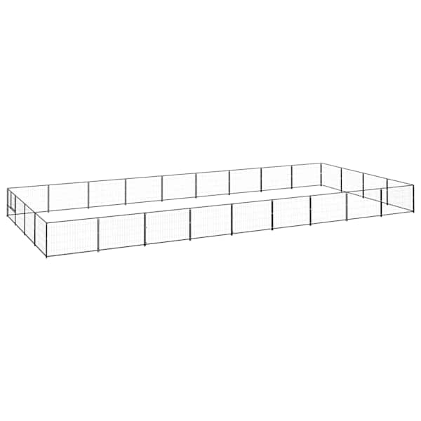 vidaXL koeraaedik, must, 36 m&sup2;, teras