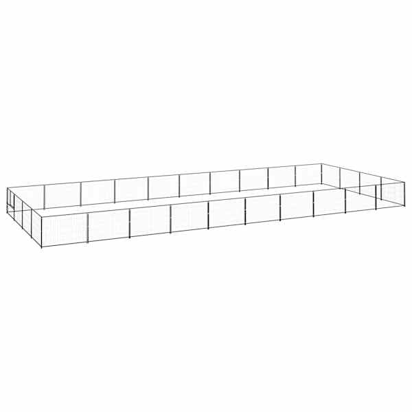 vidaXL koeraaedik, must, 40 m&sup2;, teras