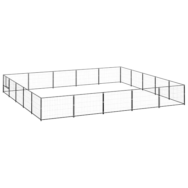 vidaXL koeraaedik, must, 25 m&sup2;, teras