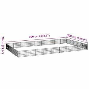 Psí kotec stříbrný 45 m² ocel - obrázek 7