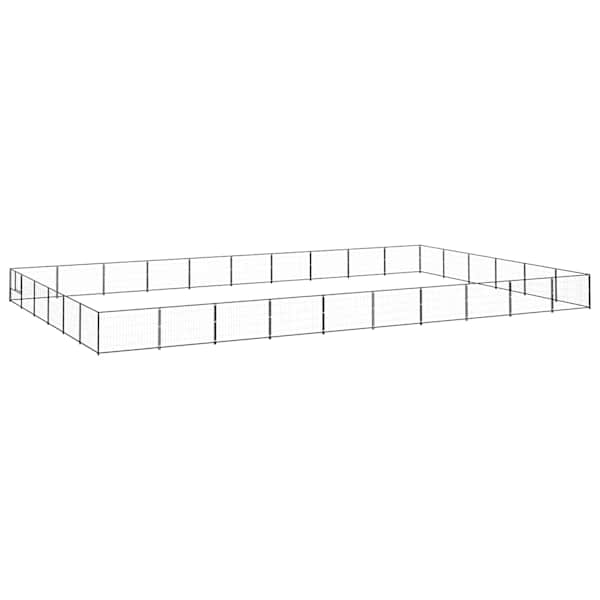 vidaXL koeraaedik, must, 60 m&sup2;, teras