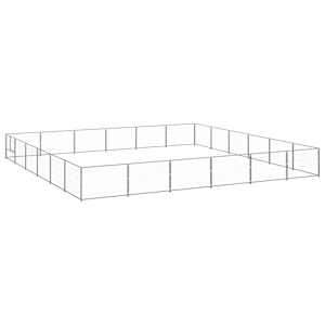 Psí kotec stříbrný 36 m² ocel - obrázek 2