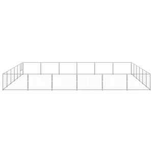 Psí kotec stříbrný 36 m² ocel - obrázek 4