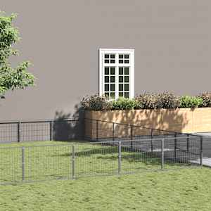 Pasji boks srebrn 60 m² jeklo