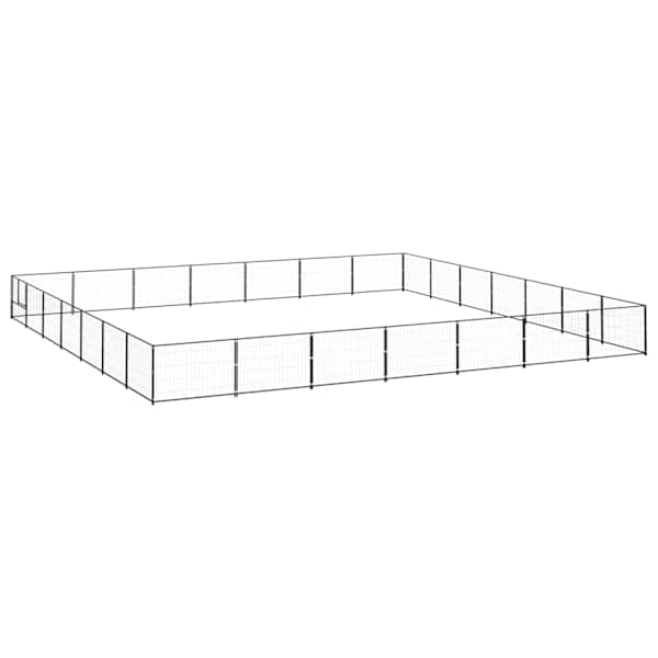 vidaXL koeraaedik, must, 49 m&sup2;, teras