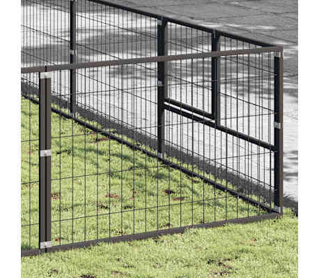 vidaXL Koiranh&auml;kki musta 70 m&sup2; ter&auml;s