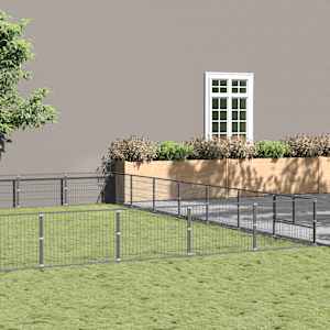 Pasji boks srebrn 63 m² jeklo