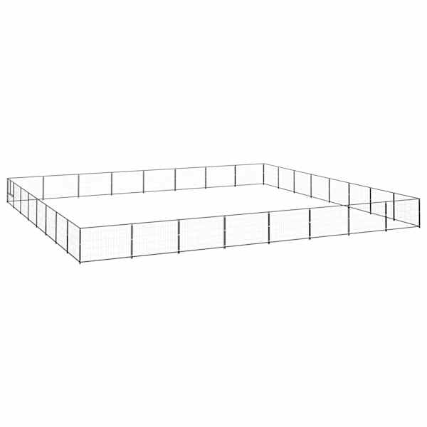 vidaXL koeraaedik, must, 64 m&sup2;, teras