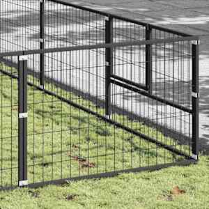 vidaXL Chenil Noir 90 m&sup2; Acier