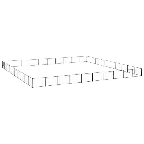 vidaXL koeraaedik, must, 100 m&sup2;, teras