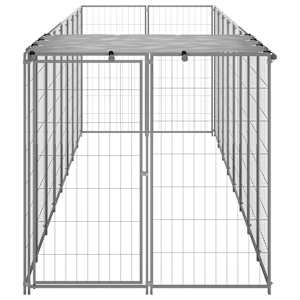Psí kotec stříbrný 4,84 m² ocel - obrázek 3