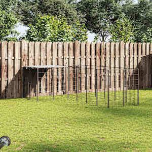 Pasji boks črn 8,47 m² jeklo