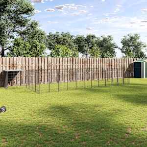 Psí kotec černý 22,99 m² ocel - obrázek 1