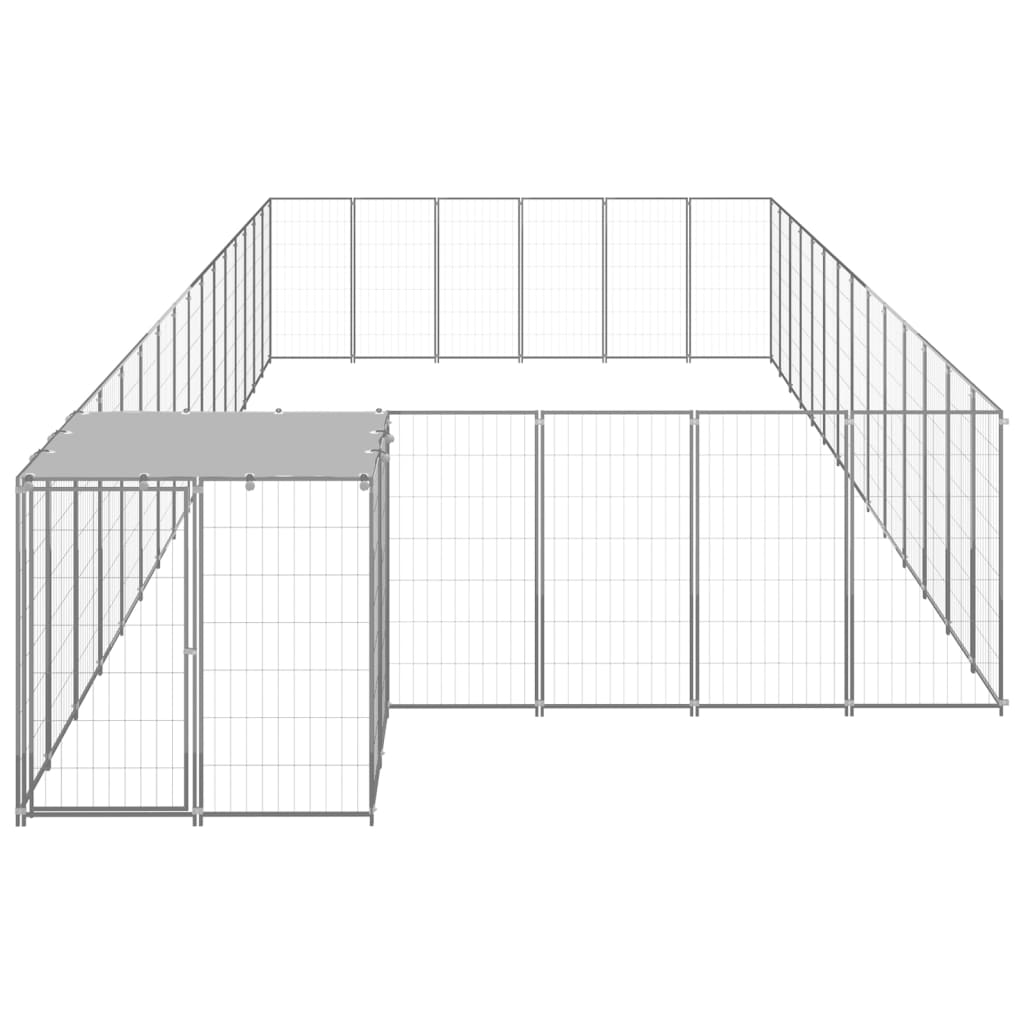 Pasji boks srebrn 26,62 m² jeklo