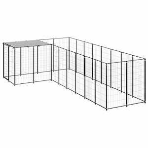 vidaXL koeraaedik, must, 6,05 m&sup2;, teras