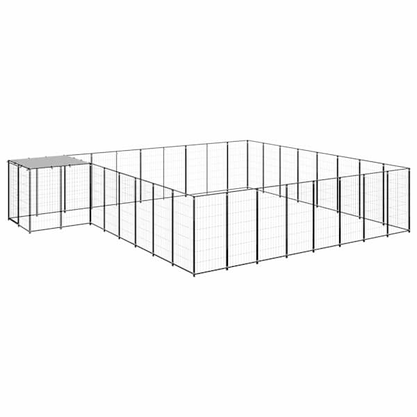 vidaXL koeraaedik, must, 20,57 m&sup2;, teras