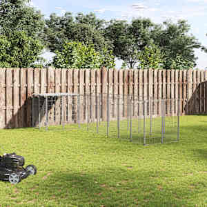 Pasji boks srebrn 6,05 m² jeklo