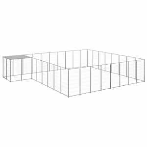 Pasji boks srebrn 20,57 m² jeklo