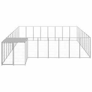 Psí kotec stříbrný 20,57 m² ocel - obrázek 2