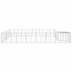 Psí kotec stříbrný 30,25 m² ocel - obrázek 3