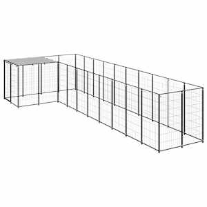 vidaXL koeraaedik, must, 7,26 m&sup2;, teras