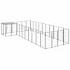 vidaXL koeraaedik, must, 13,31 m&sup2;, teras