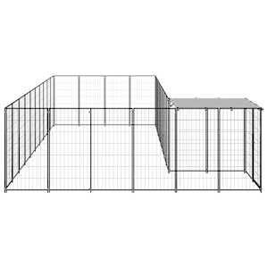 Psí kotec černý 13,31 m² ocel - obrázek 4