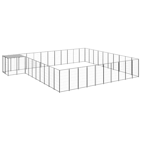 vidaXL koeraaedik, must, 31,46 m&sup2;, teras