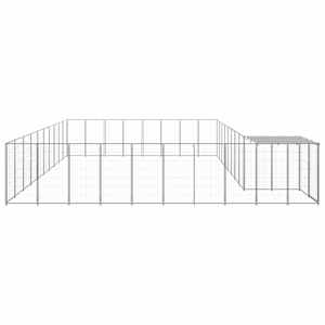 Psí kotec stříbrný 25,41 m² ocel - obrázek 4
