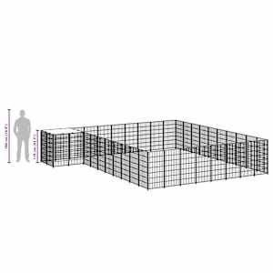 Psí kotec stříbrný 25,41 m² ocel - obrázek 8