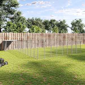 Pasji boks srebrn 25,41 m² jeklo