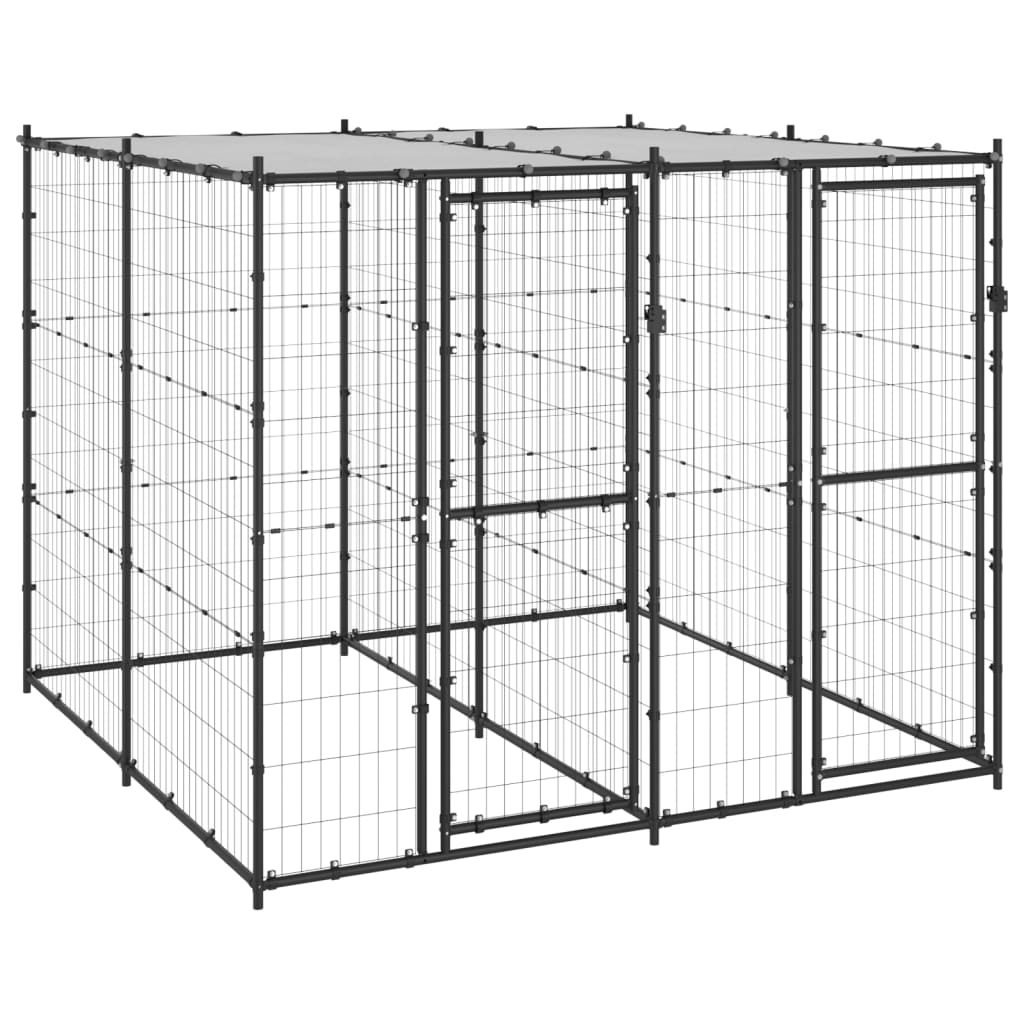 Outdoor Dog Pen Pet Crate Kennel Cage Playpen House for Yard Steel vidaXL - Picture 26 of 150