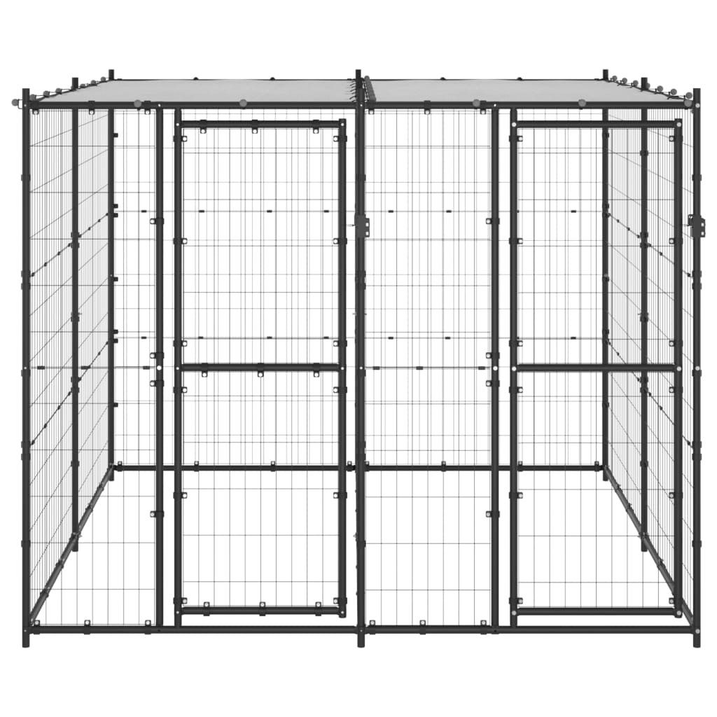 Outdoor Dog Pen Pet Crate Kennel Cage Playpen House for Yard Steel vidaXL - Picture 25 of 150