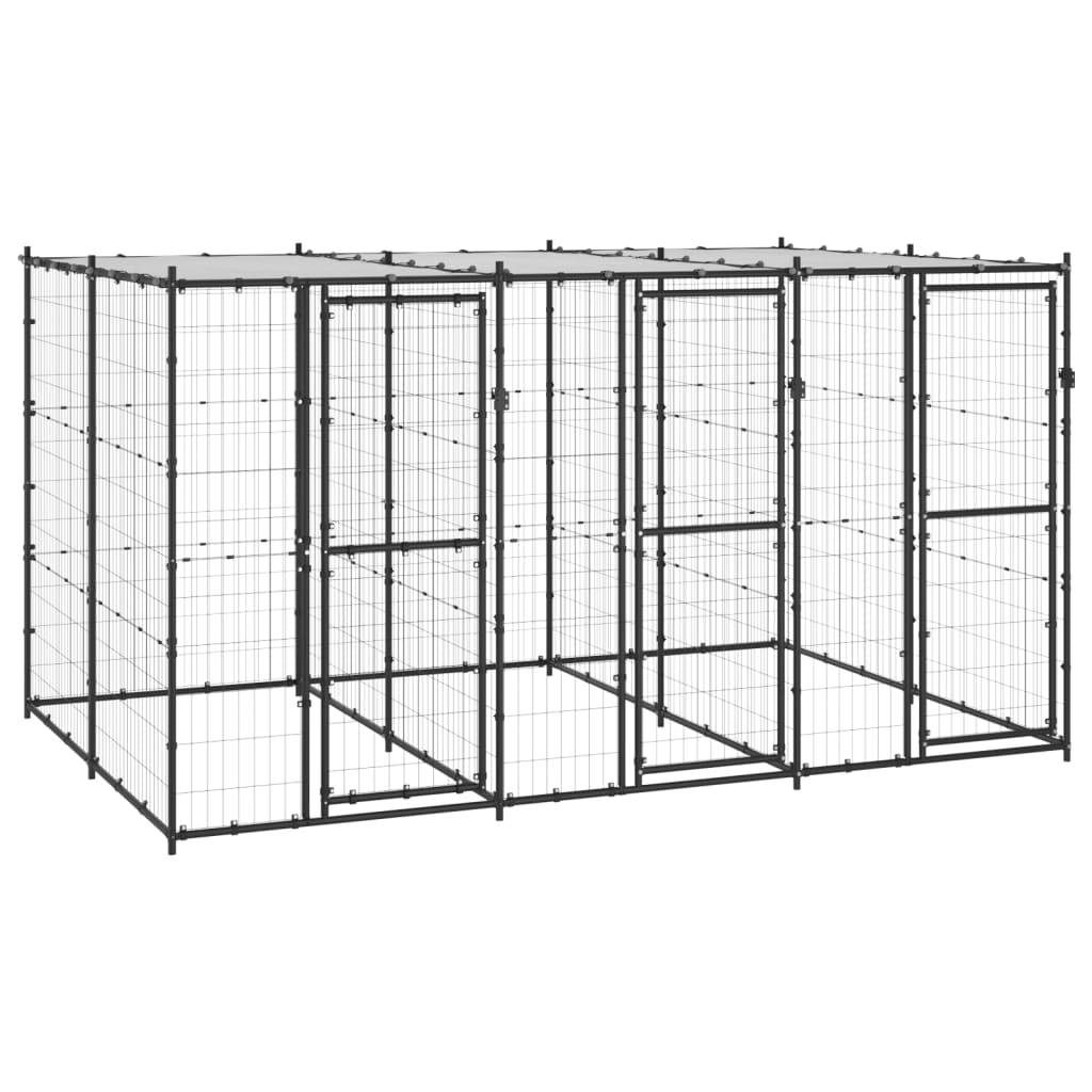 Outdoor Dog Pen Pet Crate Kennel Cage Playpen House for Yard Steel vidaXL - Picture 44 of 150