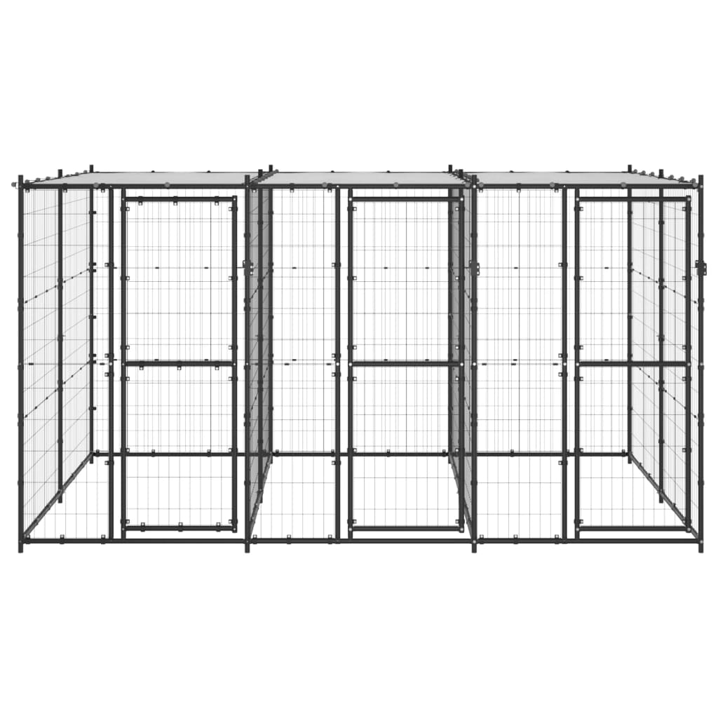 Outdoor Dog Pen Pet Crate Kennel Cage Playpen House for Yard Steel vidaXL - Picture 43 of 150