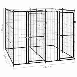 Venkovní psí kotec ocel 4,84 m² - obrázek 6